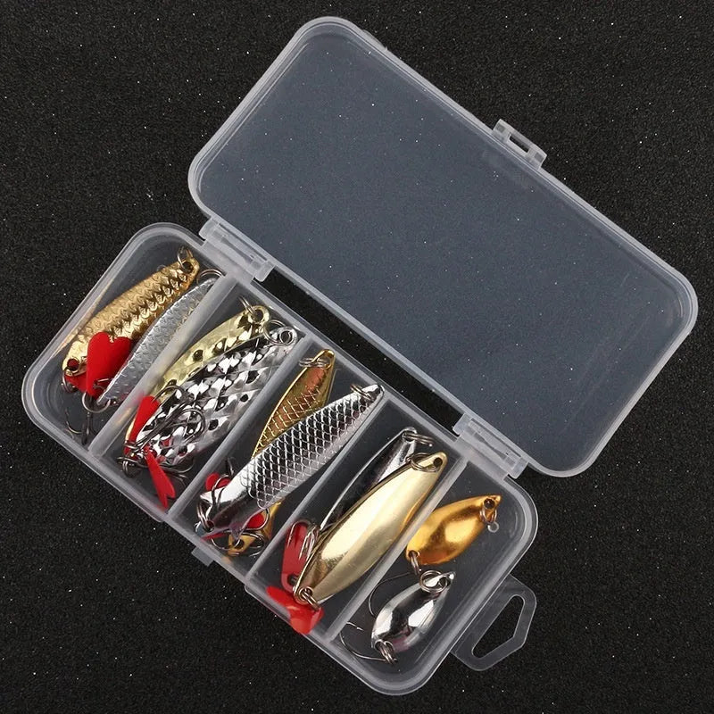 Pineapple-shaped fishing lure with gold and silver metal sequins in three package size options