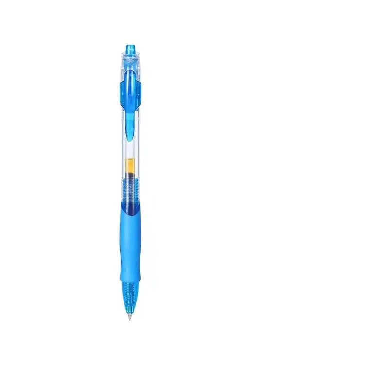 A single black, blue, or red plastic gel pen with a 0.5mm fine tip.