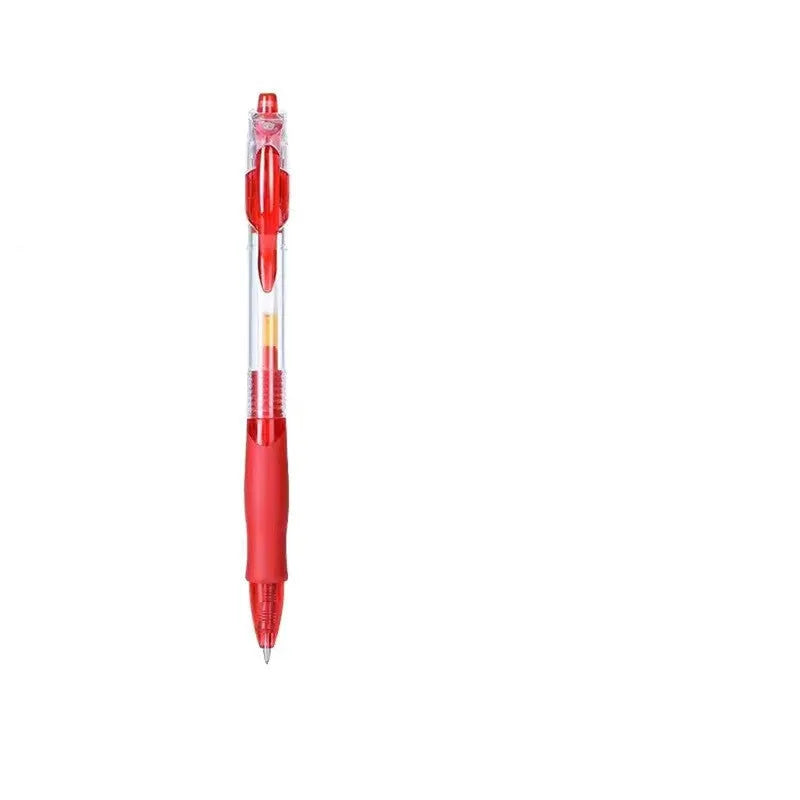 A single black, blue, or red plastic gel pen with a 0.5mm fine tip.