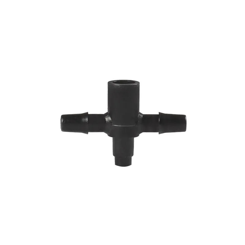 PE tee joint water distributor fitting for micro-spray irrigation systems