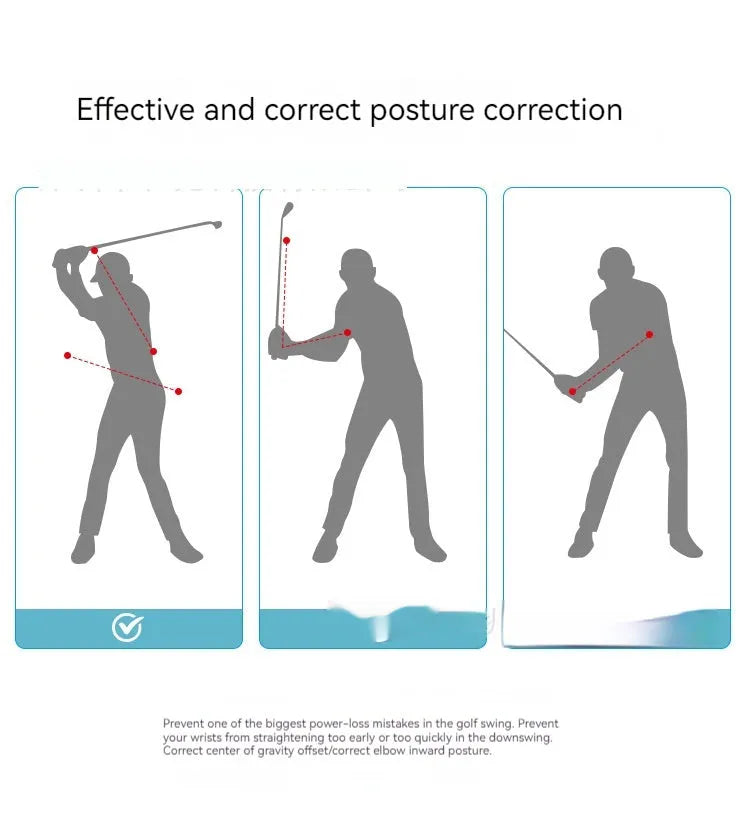 Black silicone elastic training rope for golf swing correction and ball sports technique practice