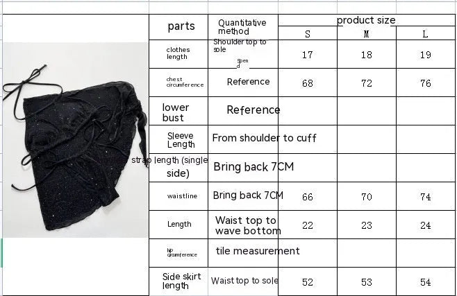 Black three-piece bikini swimsuit set with sports bra top and matching shorts