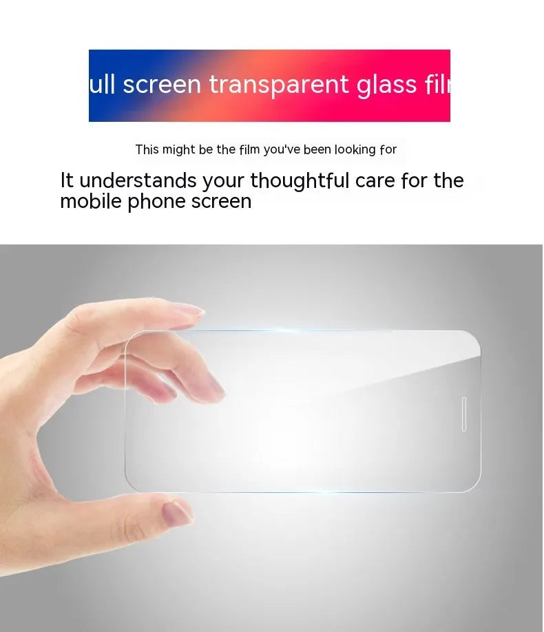 HD tempered glass screen protector for Samsung mobile phone on a dark surface