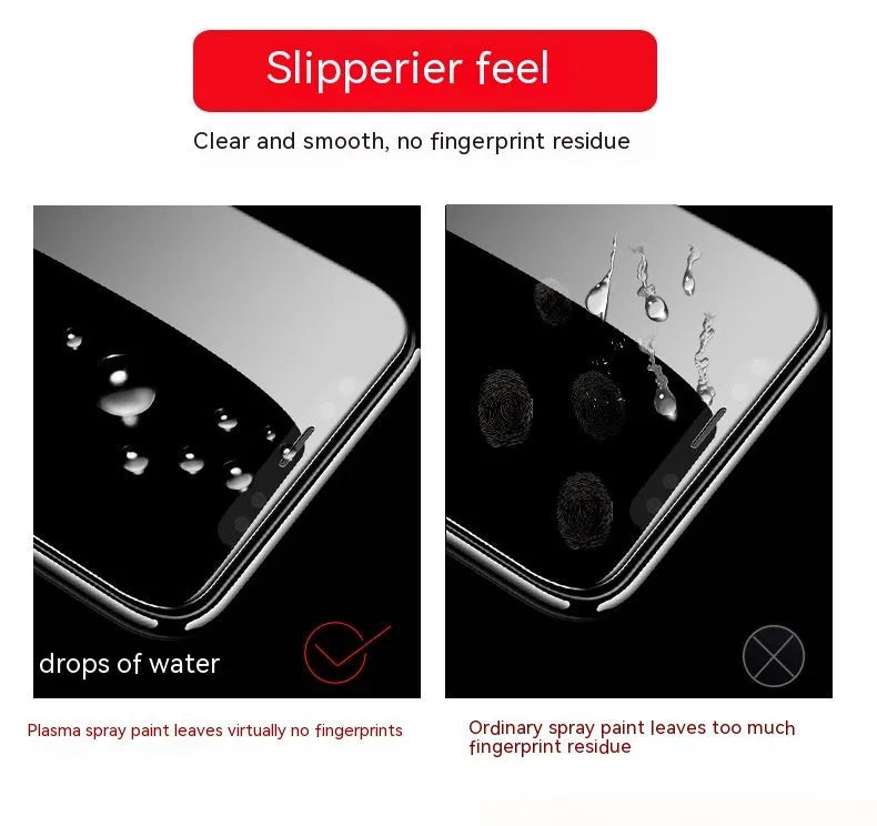 HD tempered glass screen protector for Samsung mobile phone on a dark surface