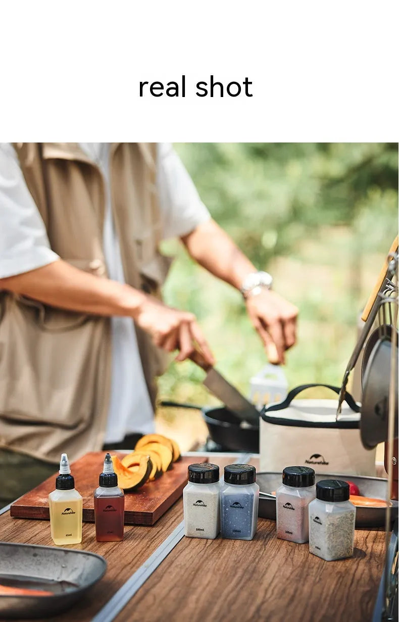 Naturehike six-piece portable seasoning bottle set in PP material for outdoor cooking