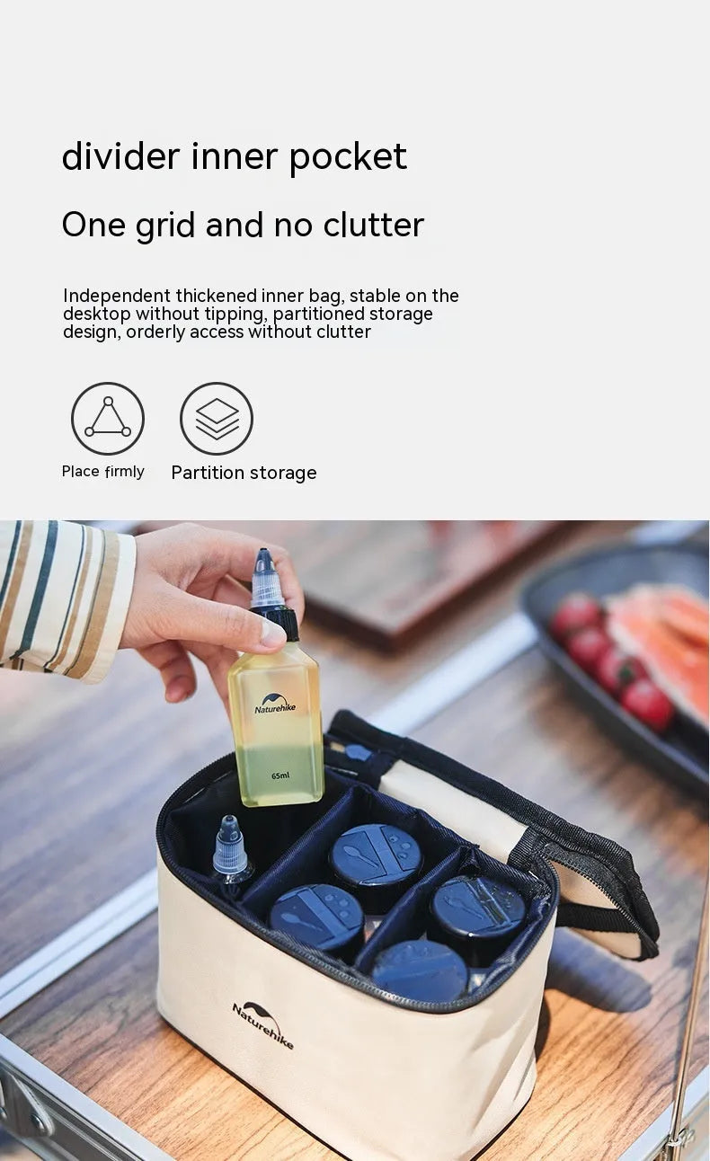 Naturehike six-piece portable seasoning bottle set in PP material for outdoor cooking