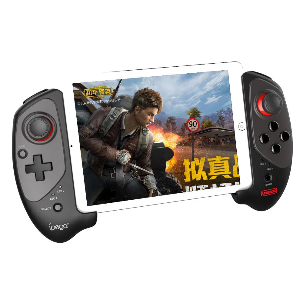 Red telescopic gamepad controller with USB cable for Android iOS PC gaming