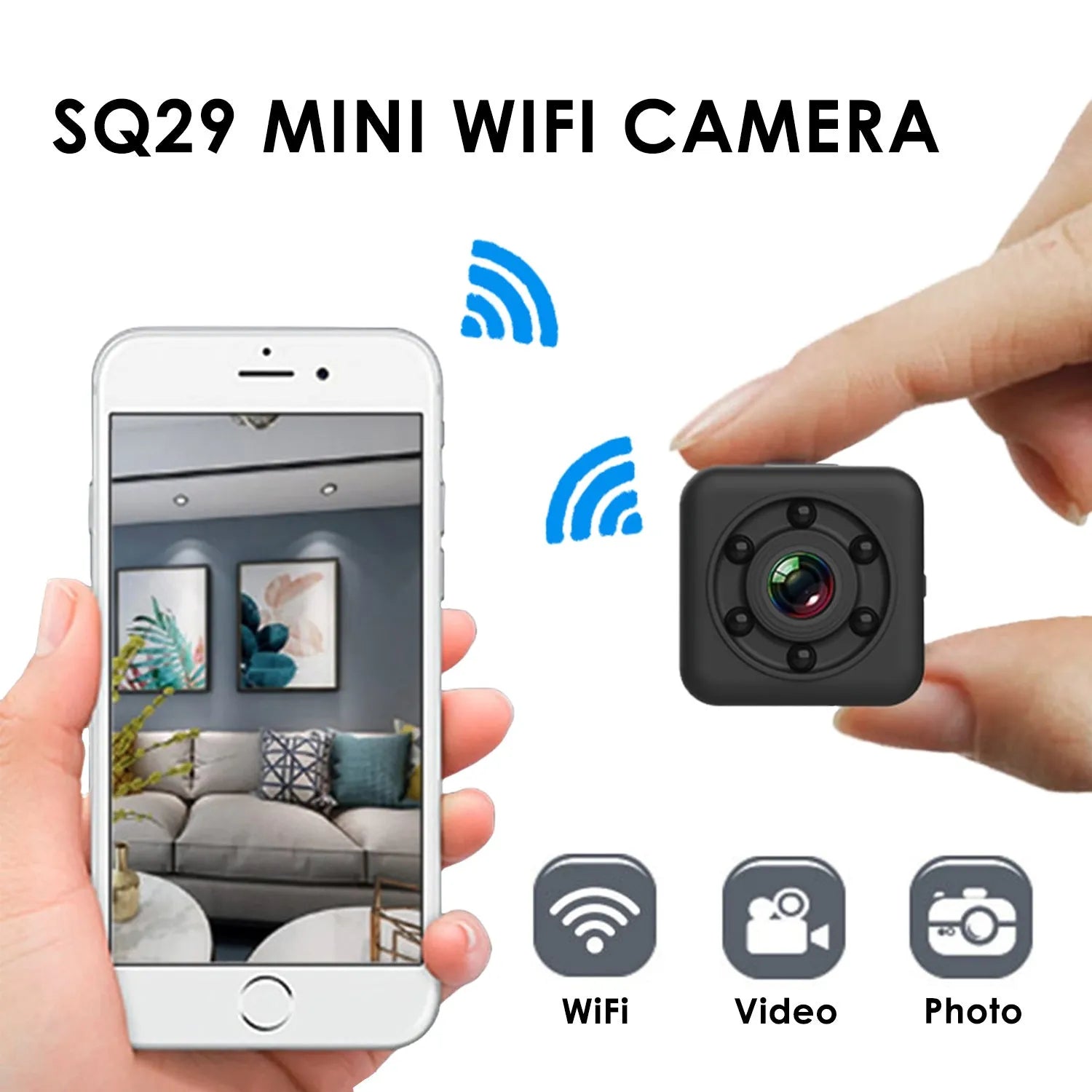 SQ29 waterproof sports action camera with 240 minute battery life for outdoor recording