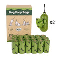 Military green degradable dog poop bags with black bone print, 23x33cm size