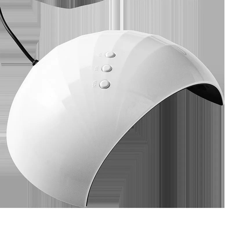 36W UV LED nail drying lamp in white with 12 beads and USB cable