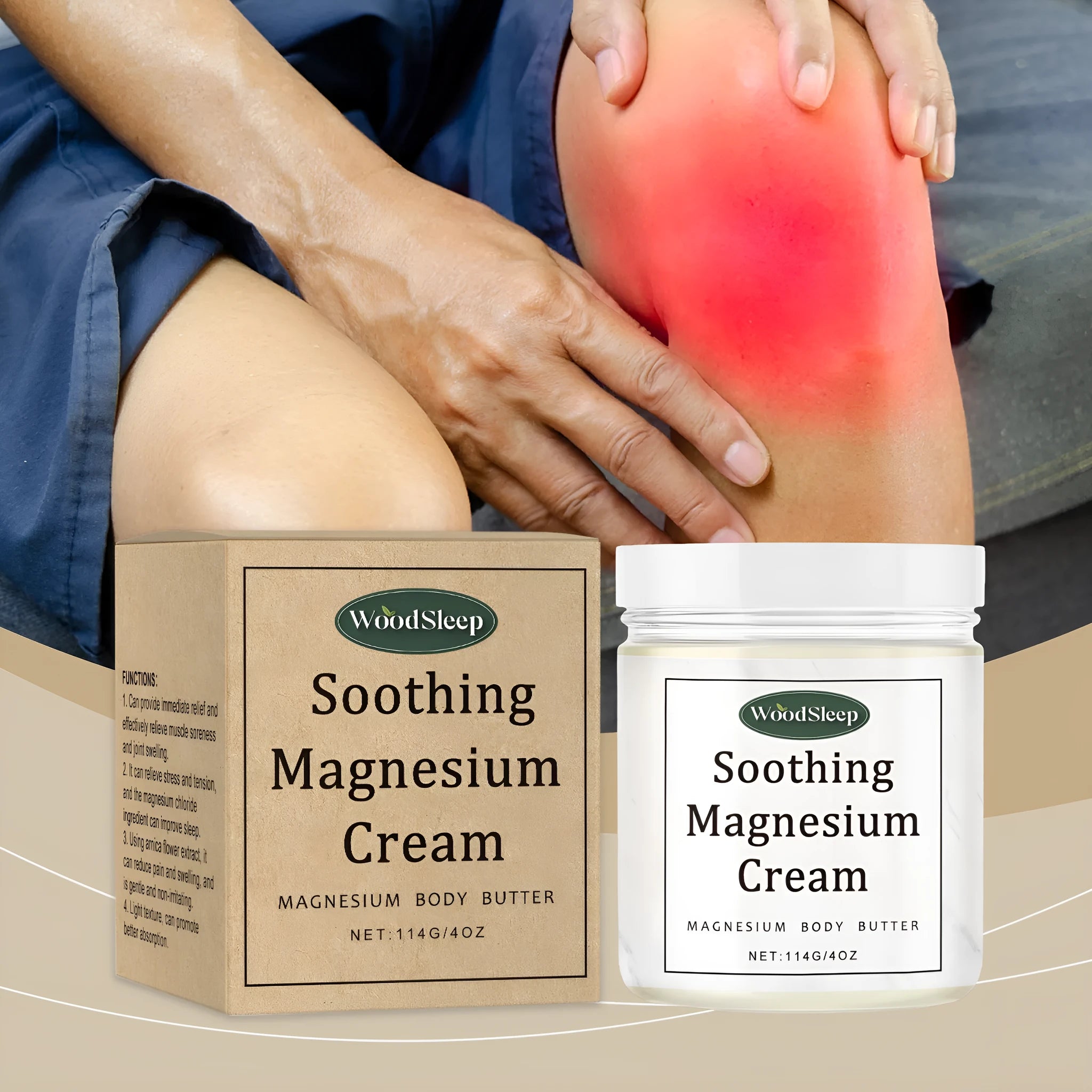 114g tube of magnesium cream for post-exercise body care with recovery formula