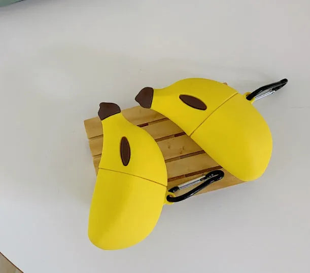Yellow banana design silicone cover for AirPods Pro 3rd generation wireless earbuds