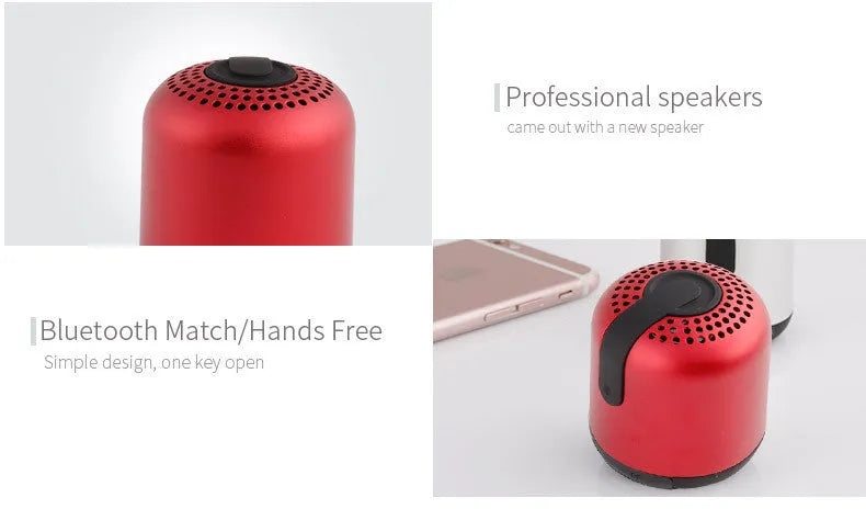 Hieha XQ11 cylinder-shaped mini Bluetooth speaker in metal housing with colour options