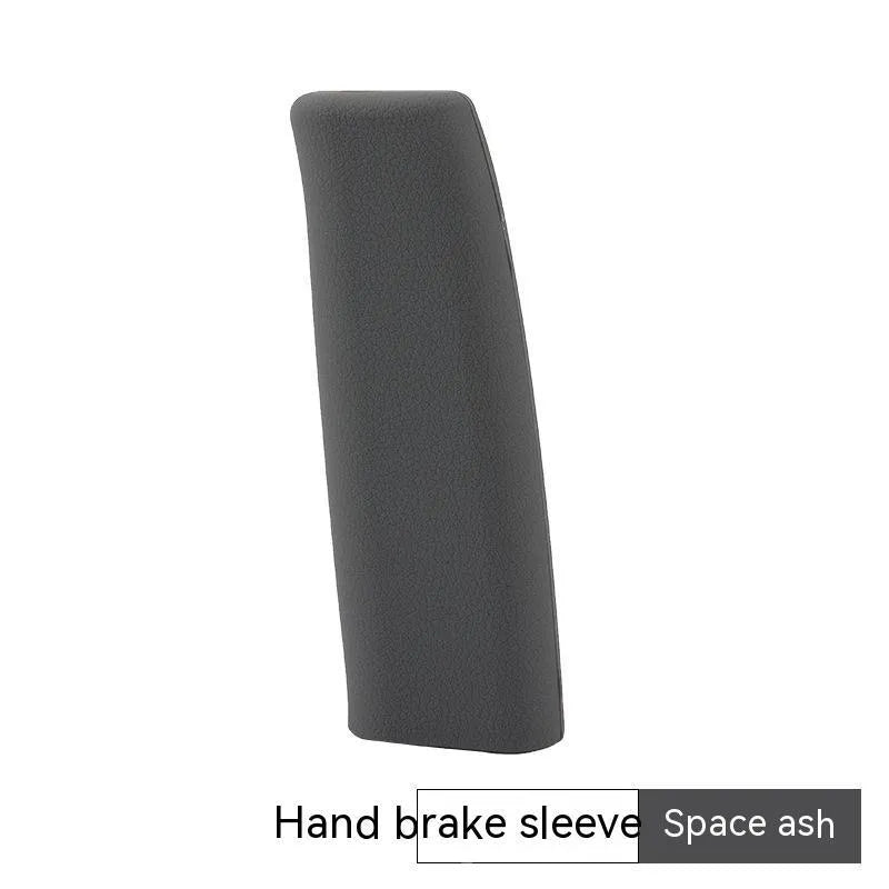Universal silicone handbrake sleeve in black, grey, beige, red, and blue colour options.