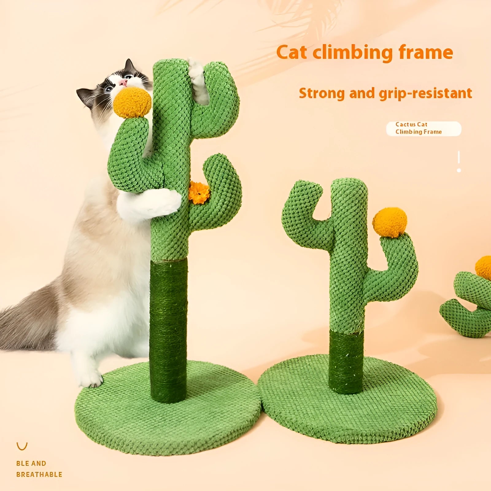 Masson cactus design cat scratch board scratching pole climber with sisal surface