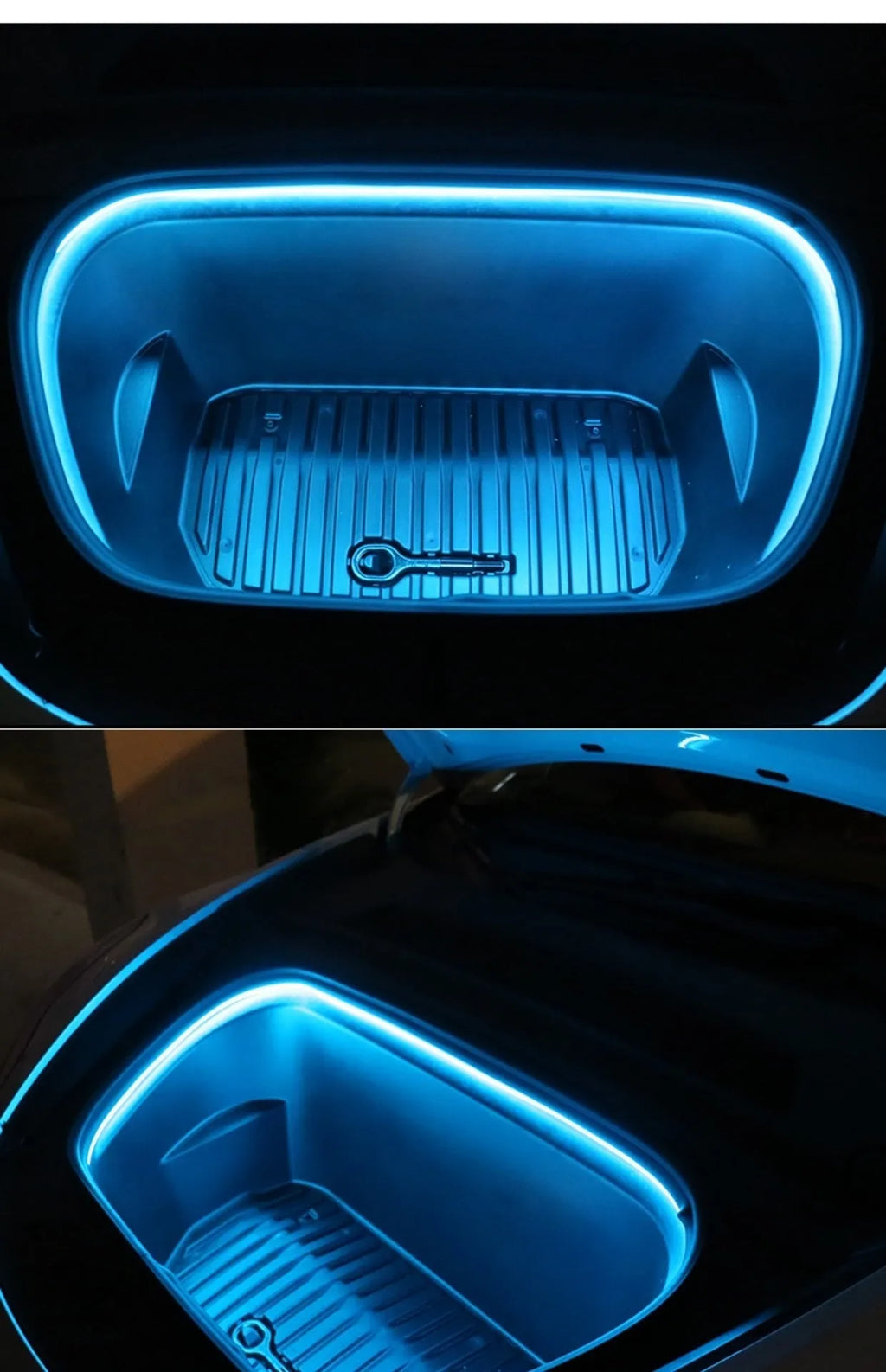 Tesla Model 3 and Model Y front centre console ambience light modification kit in three colour options