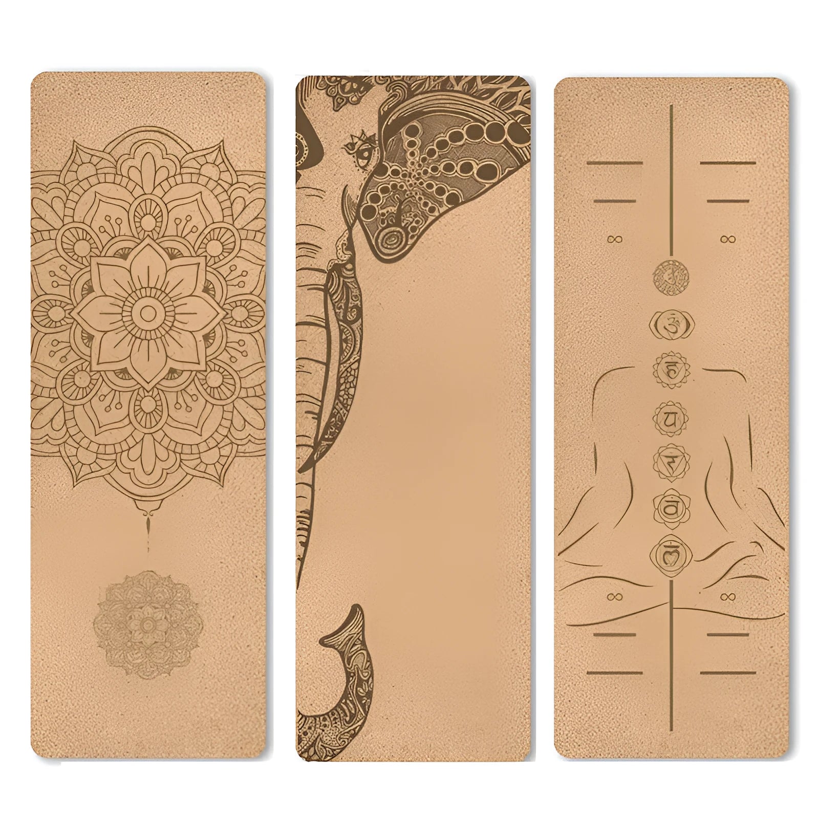 Portable cork yoga mat non-slip TPE eco-friendly 1830x610mm thickness options
