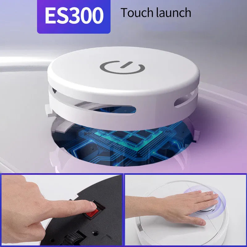 Automatic floor sweeping robot with compact design for home cleaning