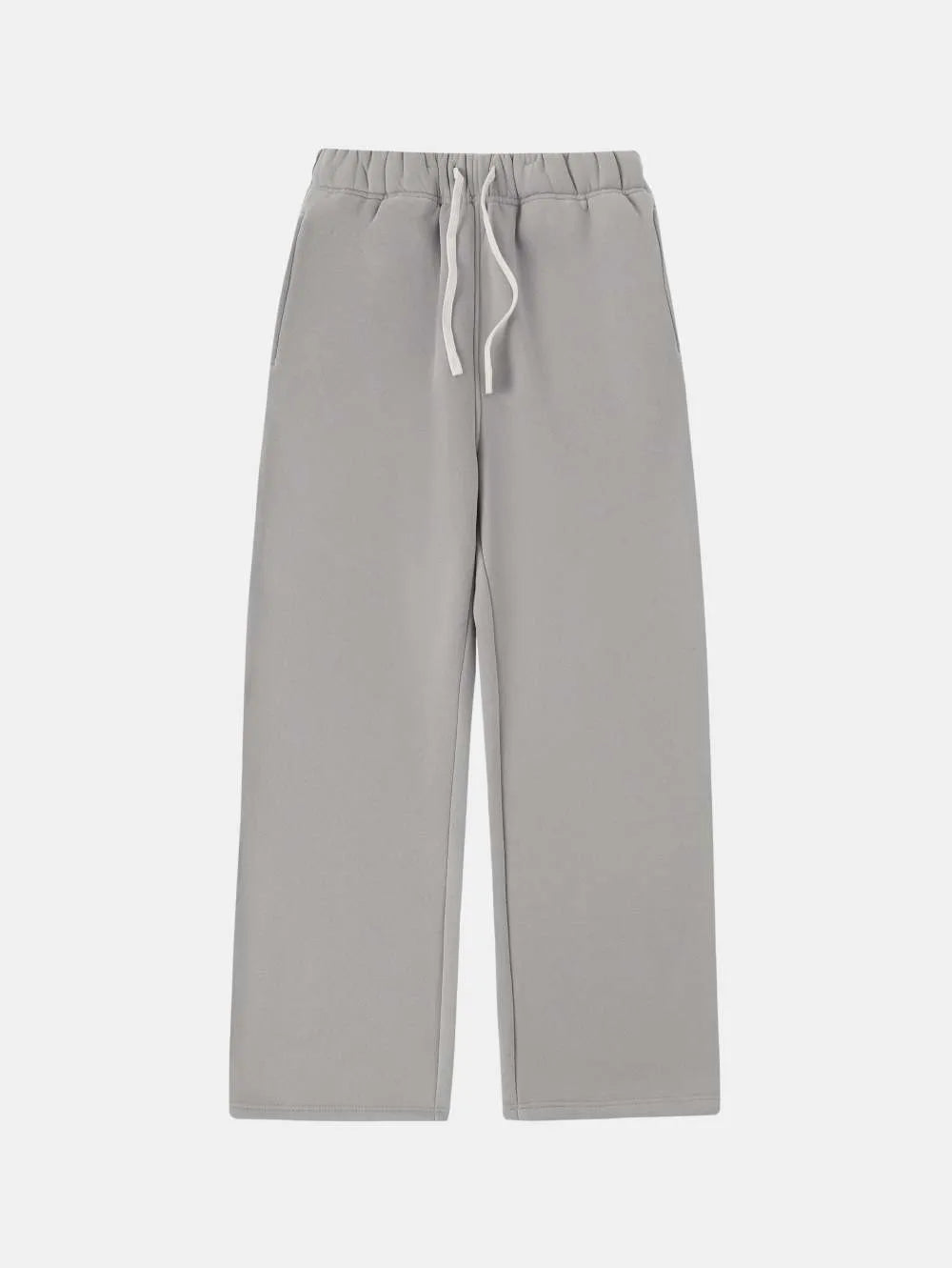 Men's black fleece-lined sweatpants with drawstring waist and elastic ankle cuffs