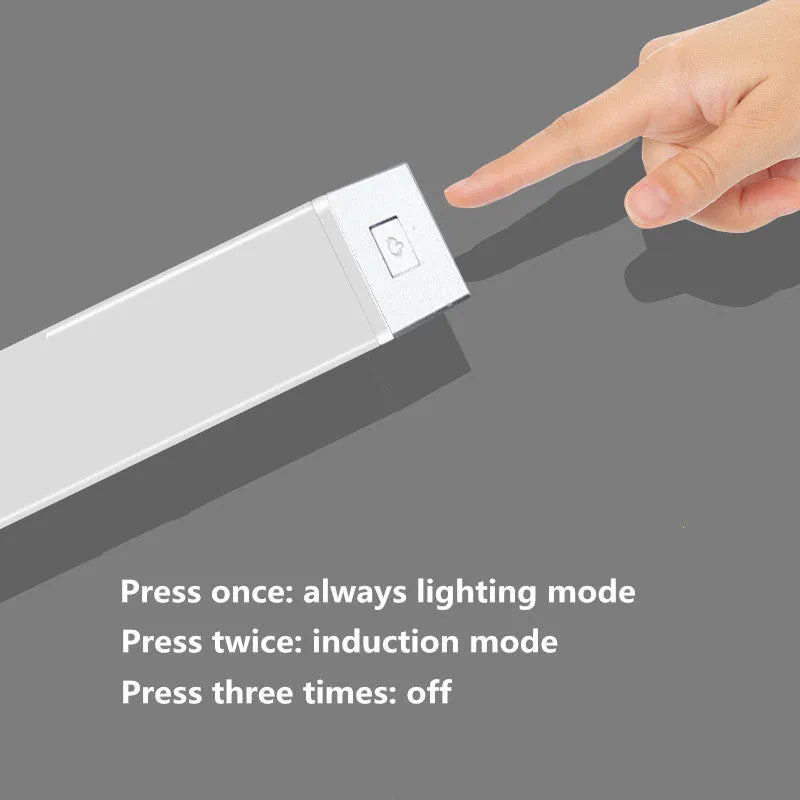 LED human body induction magnetic closet light with USB charging cable