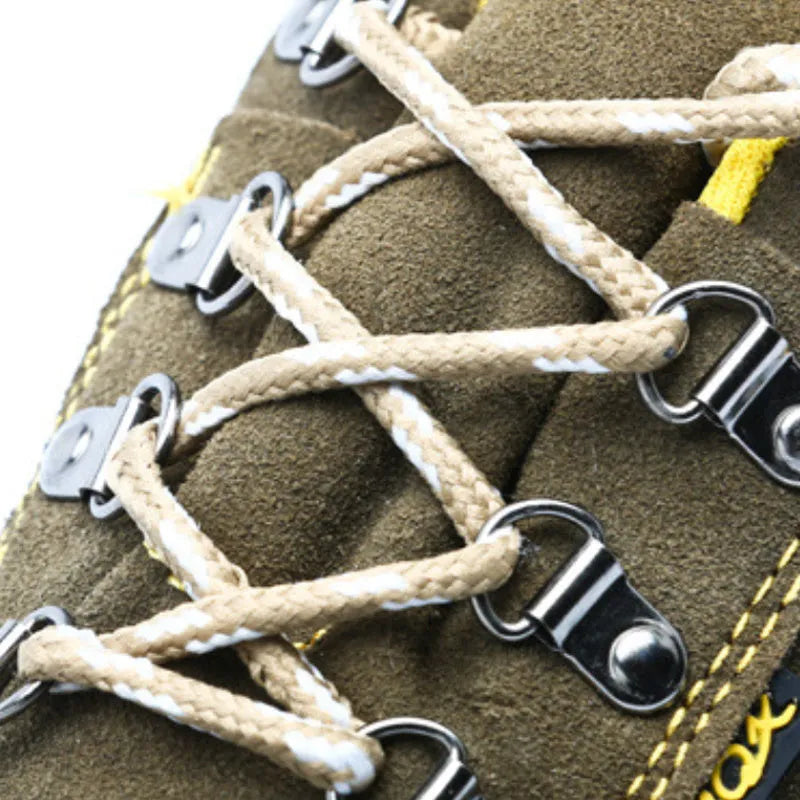 Bronze cow suede leather steel toe safety shoes with anti-skid sole pattern