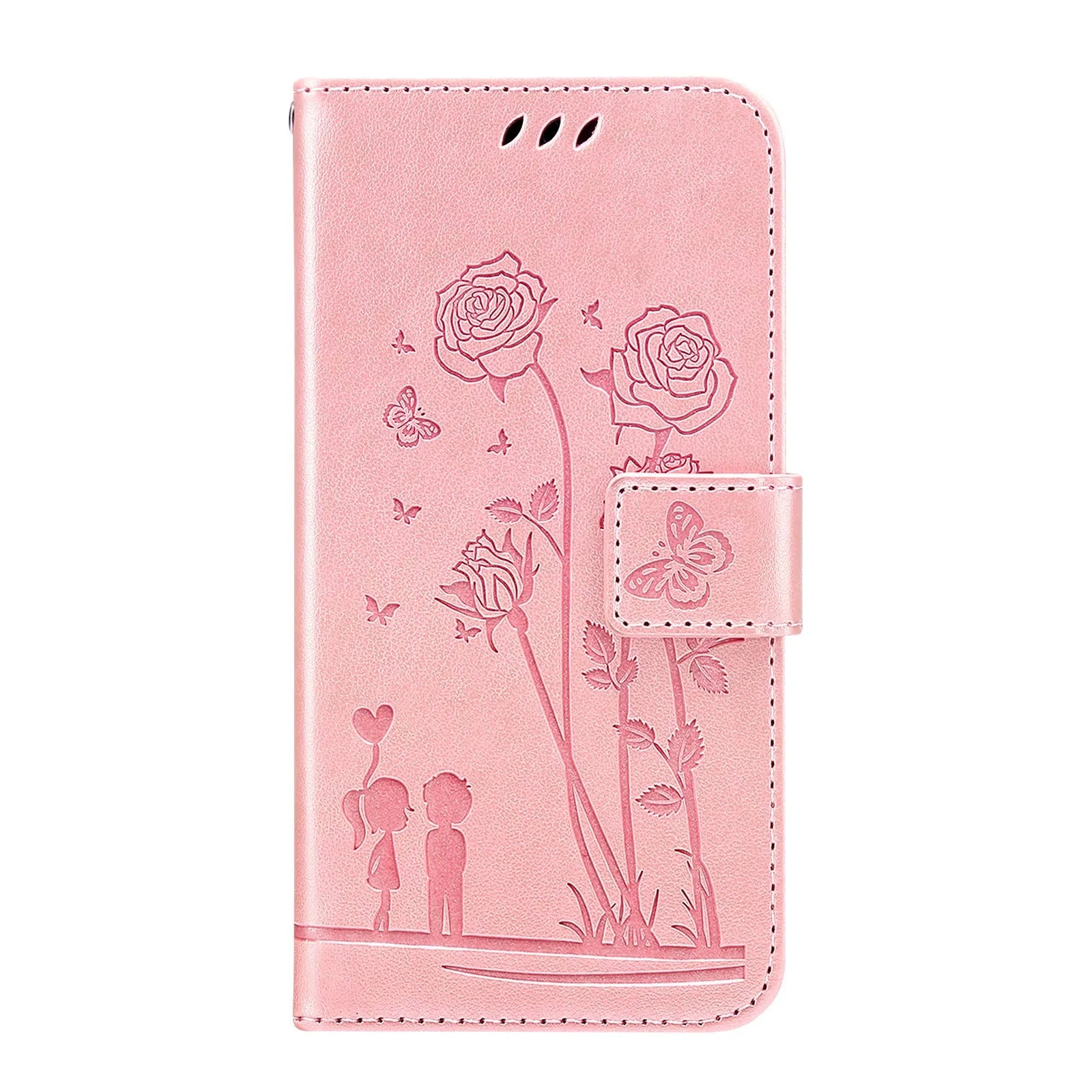 Flip mobile phone protection leather cover for Samsung S22 in gray with PU TPU construction