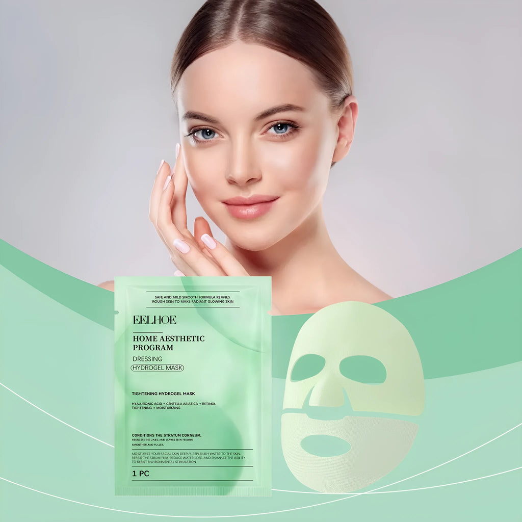 Retinol hydrating face mask with hyaluronic acid and Centella asiatica extract for skincare treatment