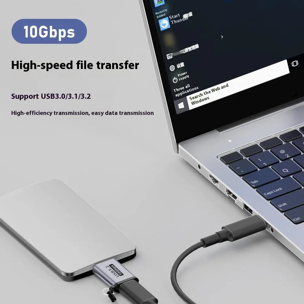 Micro USB B adapter converter for charging and data transfer with Type-C and USB-A options.