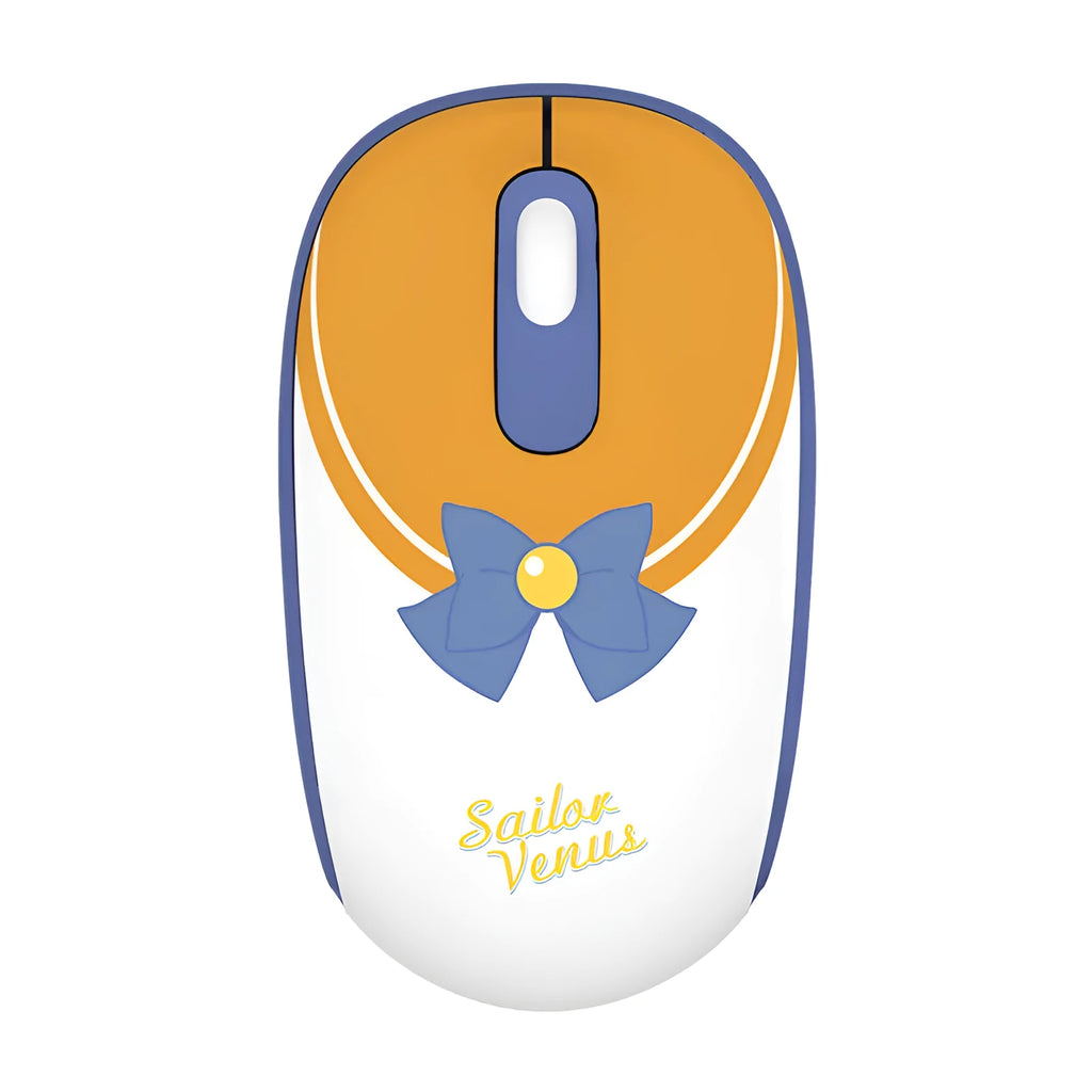 Pink Sailor Moon wireless computer mouse with 2.4GHz wireless connection and cartoon character design