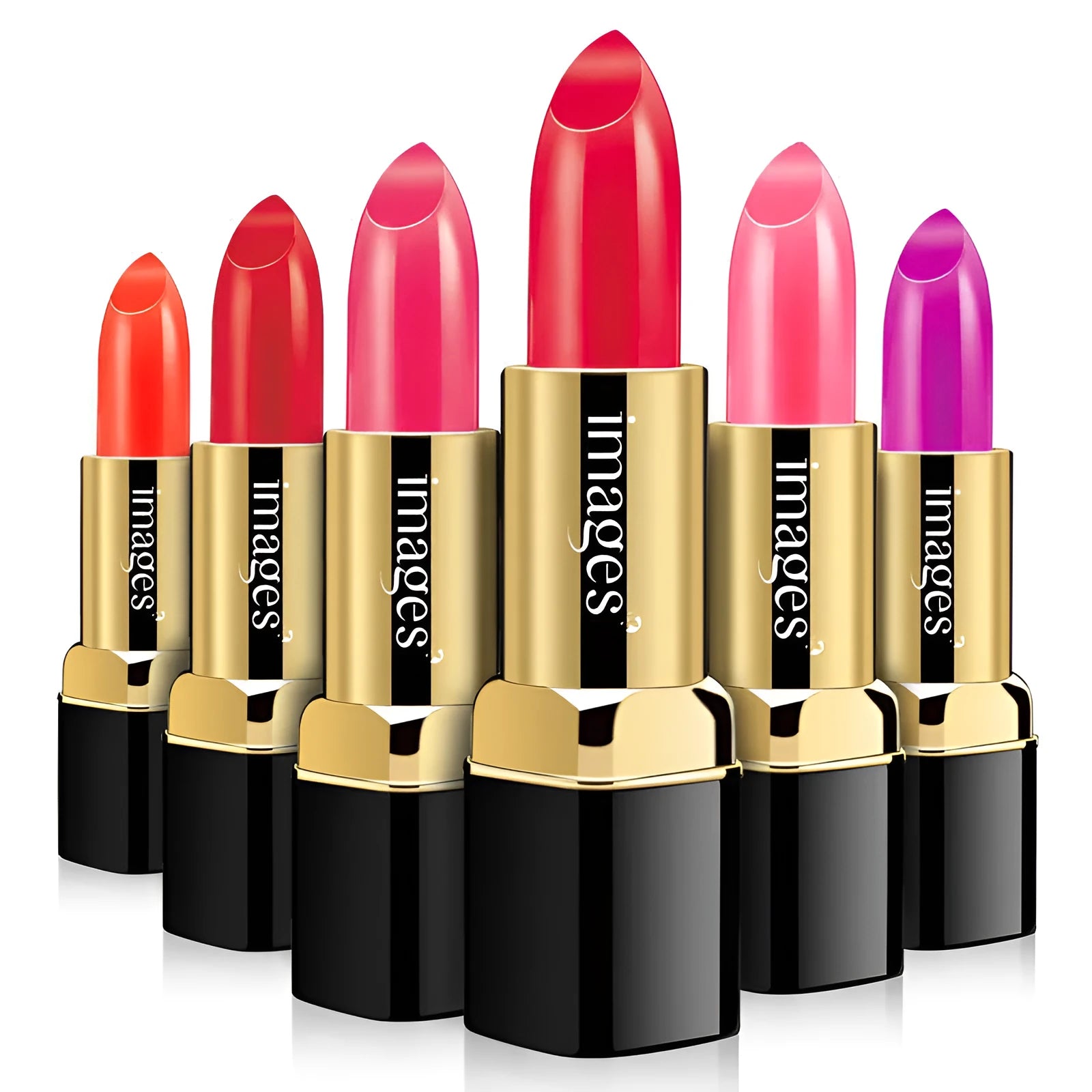 Moisturising lipstick lip gloss bullet in 10 colours including coral red and barbie pink, 3.8g