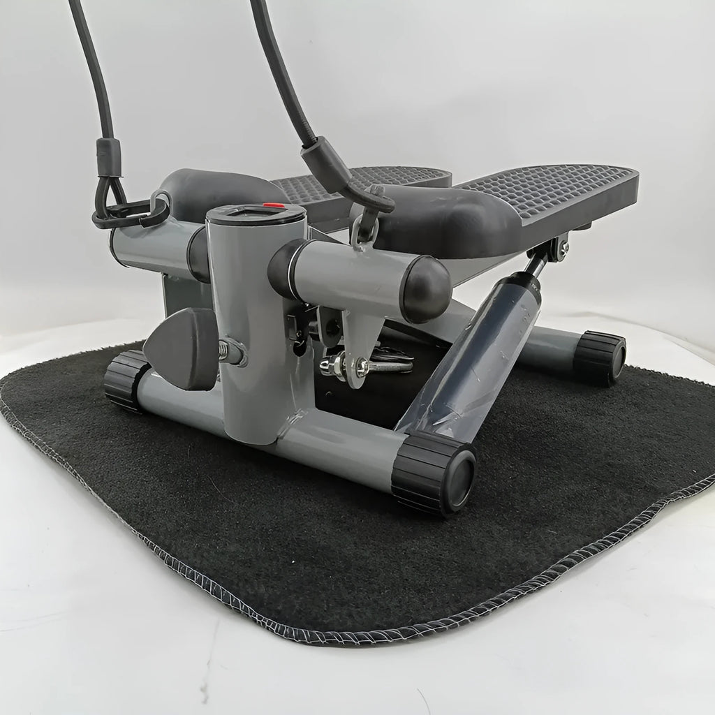 Silver grey hydraulic mini treadmill waist slimming machine for home fitness use