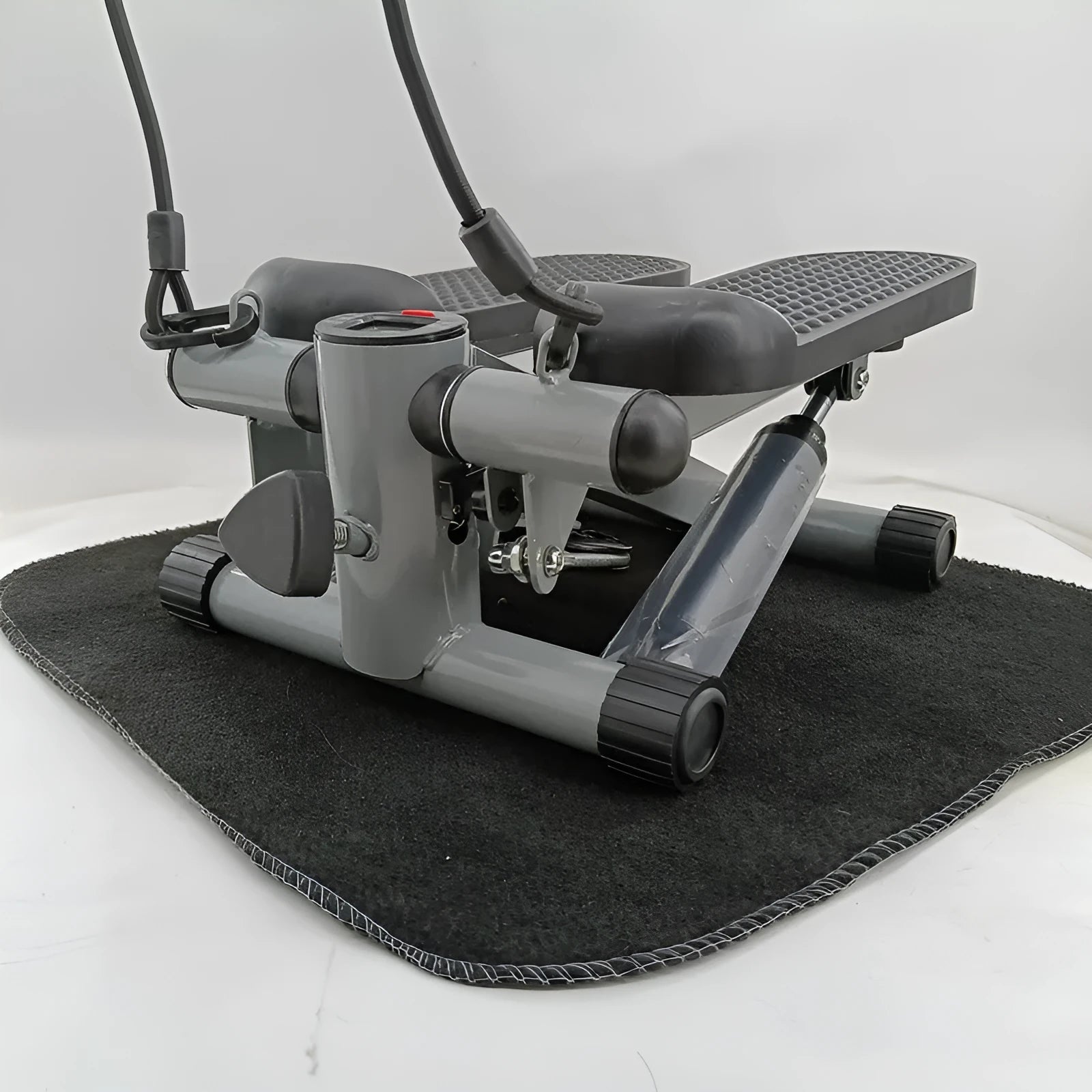 Silver grey hydraulic mini treadmill waist slimming machine for home fitness use