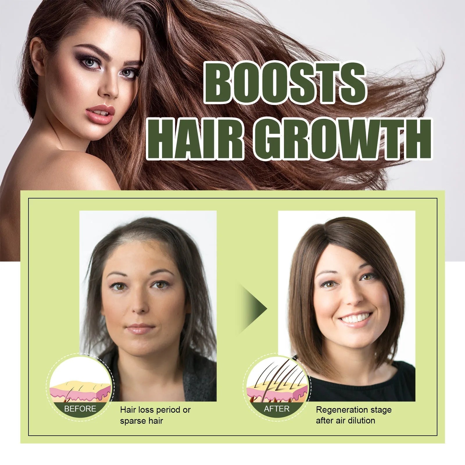 60ml bottle of anti-fall repair hair essential oil for dry ends and manic hair.