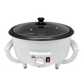 White coffee bean roasting machine with 750g capacity and 225mm base