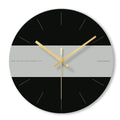 Transparent tempered glass minimalist wall clock with silent movement, 29.5cm diameter