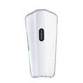 White plastic pulse calf massager with electrotherapy pulse technology and mechanical controls