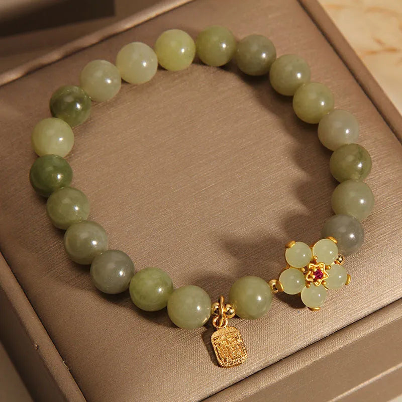 Women's casual adjustable bracelet made from alloy with a grey jade colour finish.