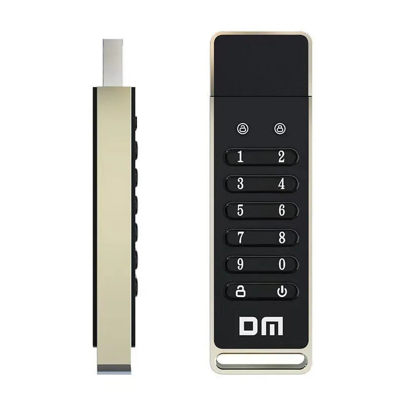 64GB fingerprint encrypted USB flash drive with metal housing and USB 3.0 connector