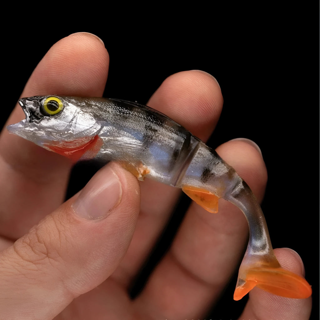 Fish T Tail soft fishing lure in realistic fish colour for catfish and sea fishing