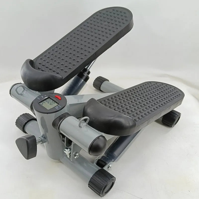 Silver grey hydraulic mini treadmill waist slimming machine for home fitness use