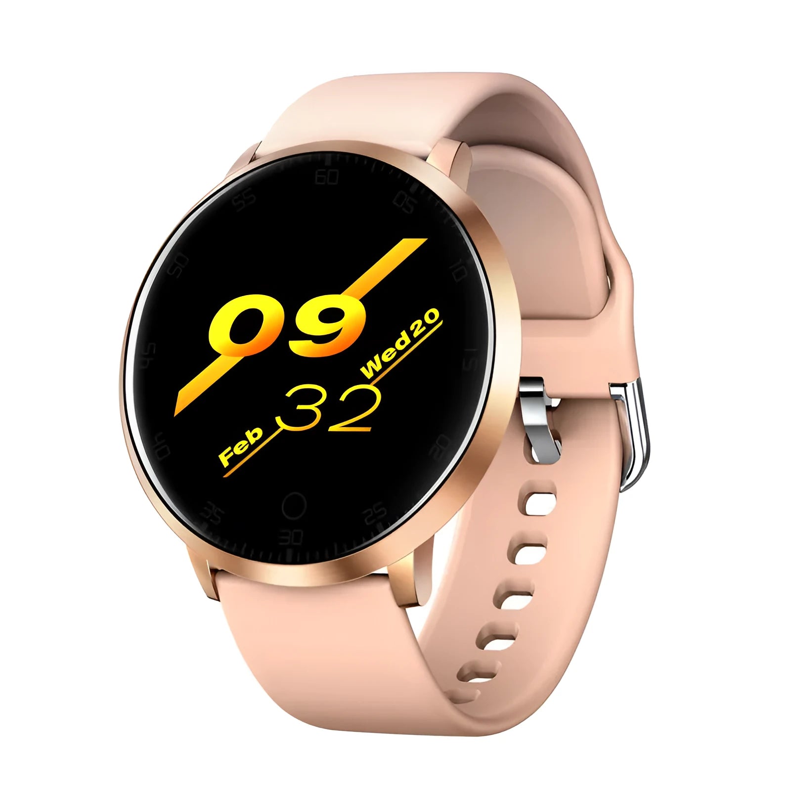 Ultra-thin black smart health bracelet with a 1.3-inch screen and silicone wrist strap on a wrist.