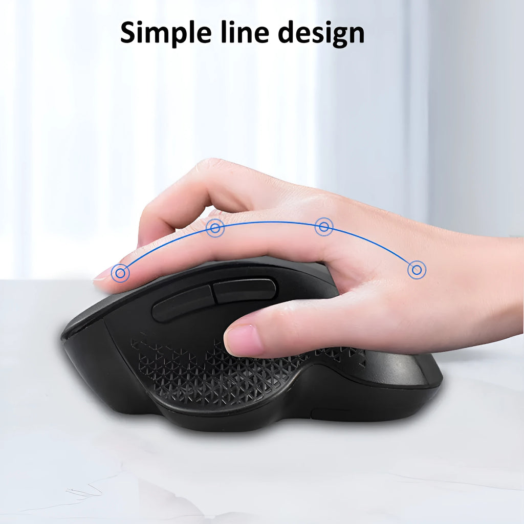 Grey and black wireless charging mouse for laptops with USB cable