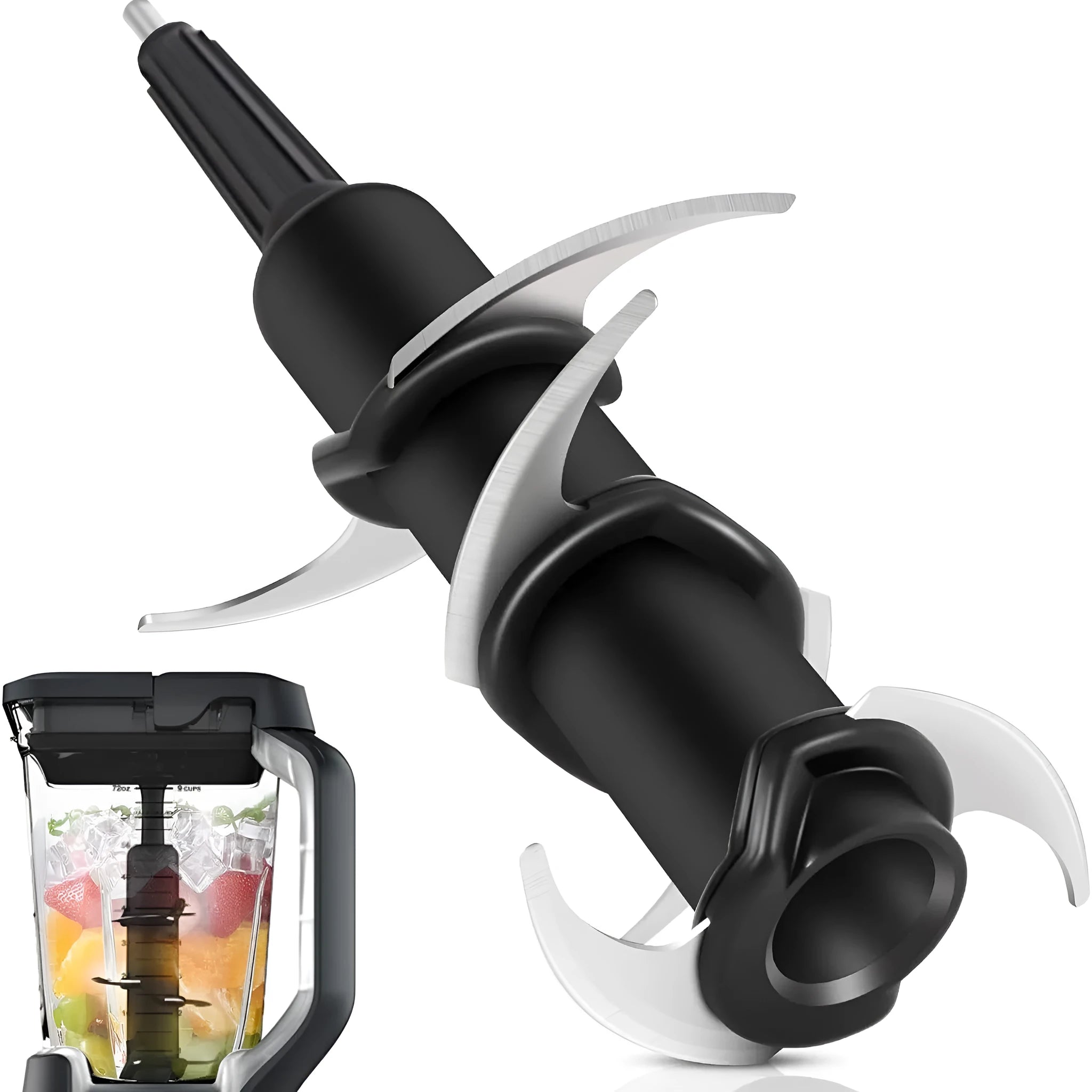 Stainless steel six-blade set for juicer with knife holder accessory