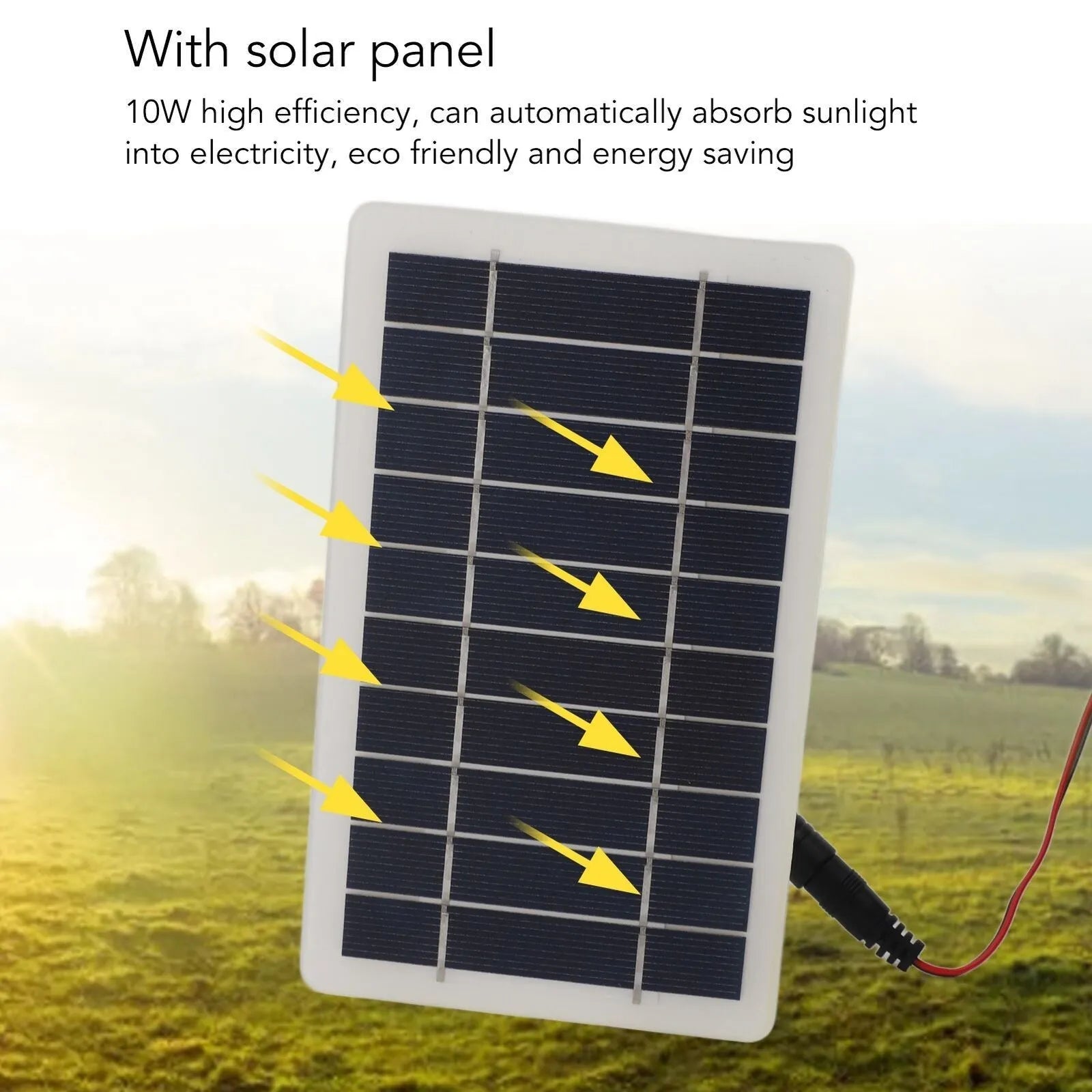 Solar waterproof double exhaust fan with 10W monocrystalline silicon panel and plastic fan kit
