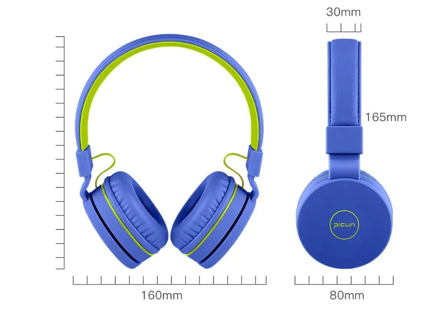 Bengoo C30 wired over-ear headphones in mint green with a braided cable and 3.5mm plug.