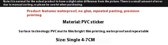 Pack of 50 colourful candy theme waterproof decorative stickers ranging from 4cm to 7cm for journal decoration