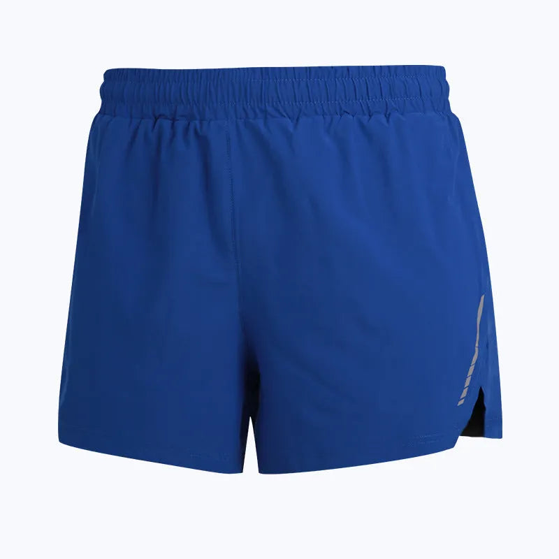 Men's quick-drying marathon running pants shorts in straight cut style with polyester moisture-wicking fabric