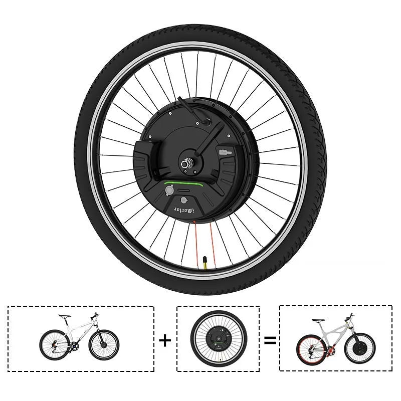 Yunzhilun bicycle electric conversion kit with lithium battery, hub motor, and charger for 26-inch bikes