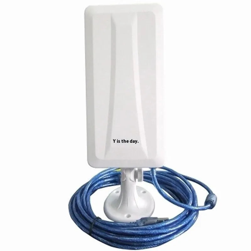 White USB wireless network card with high power 10 metre range for desktop and laptop computers