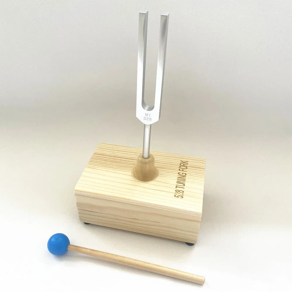 432Hz aluminium tuning fork with matching speaker unit in kraft paper box packaging